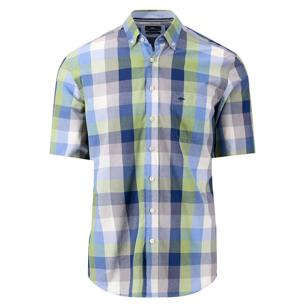 Fynch Hatton Colourful Check Shirt – Leaf Green